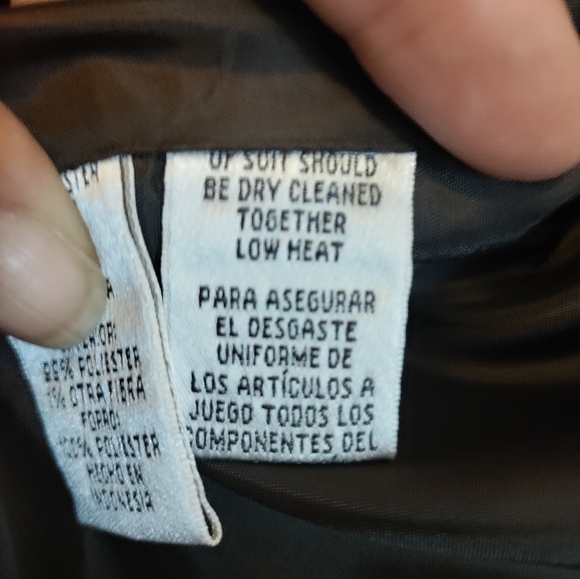 Jones New York Suit pin striped brown jacket and pants women size 14 - Picture 12 of 16